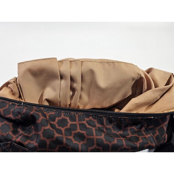 Baggallini Brown Geometric Lightweight Canvas Crossbody Purse Shoulder Bag EUC - Picture 13 of 15